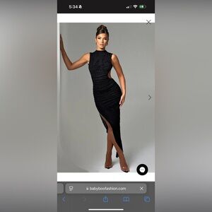 Babyboo Aphrodite midi dress in black